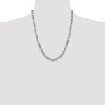 Gold (10K & 14K) Semi-Solid Figaro Chain - 14k White Gold / 22 in / 5.75 mm