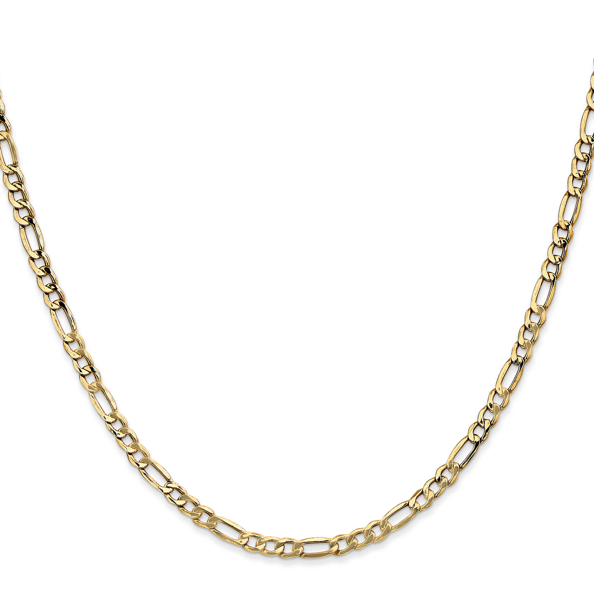 Gold (10K & 14K) Semi-Solid Figaro Chain - 14k Yellow Gold / 16 in / 3.5 mm