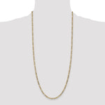 Gold (10K & 14K) Semi-Solid Figaro Chain - 14k Yellow Gold / 30 in / 3.5 mm