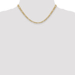 Gold (10K & 14K) Semi-Solid Figaro Chain - 14k Yellow Gold / 16 in / 4.2 mm