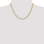 Gold (10K & 14K) Semi-Solid Figaro Chain - 14k Yellow Gold / 18 in / 4.2 mm