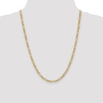Gold (10K & 14K) Semi-Solid Figaro Chain - 14k Yellow Gold / 24 in / 4.2 mm