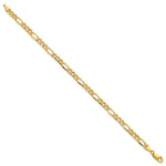 Gold (10K & 14K) Semi-Solid Figaro Chain Bracelet - 14k Yellow Gold / 7 in / 4.2 mm