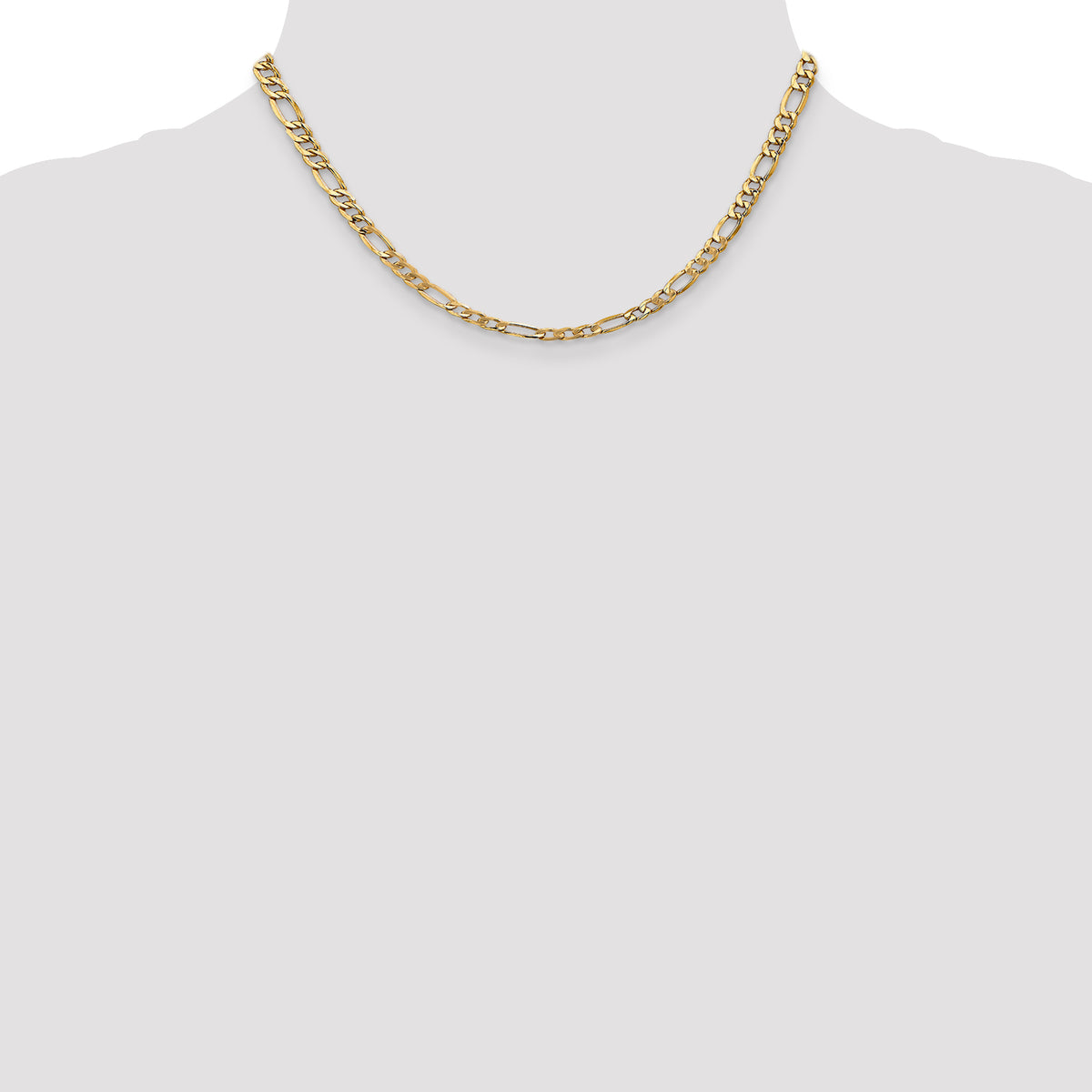 Gold (10K & 14K) Semi-Solid Figaro Chain - 14k Yellow Gold / 16 in / 5.75 mm