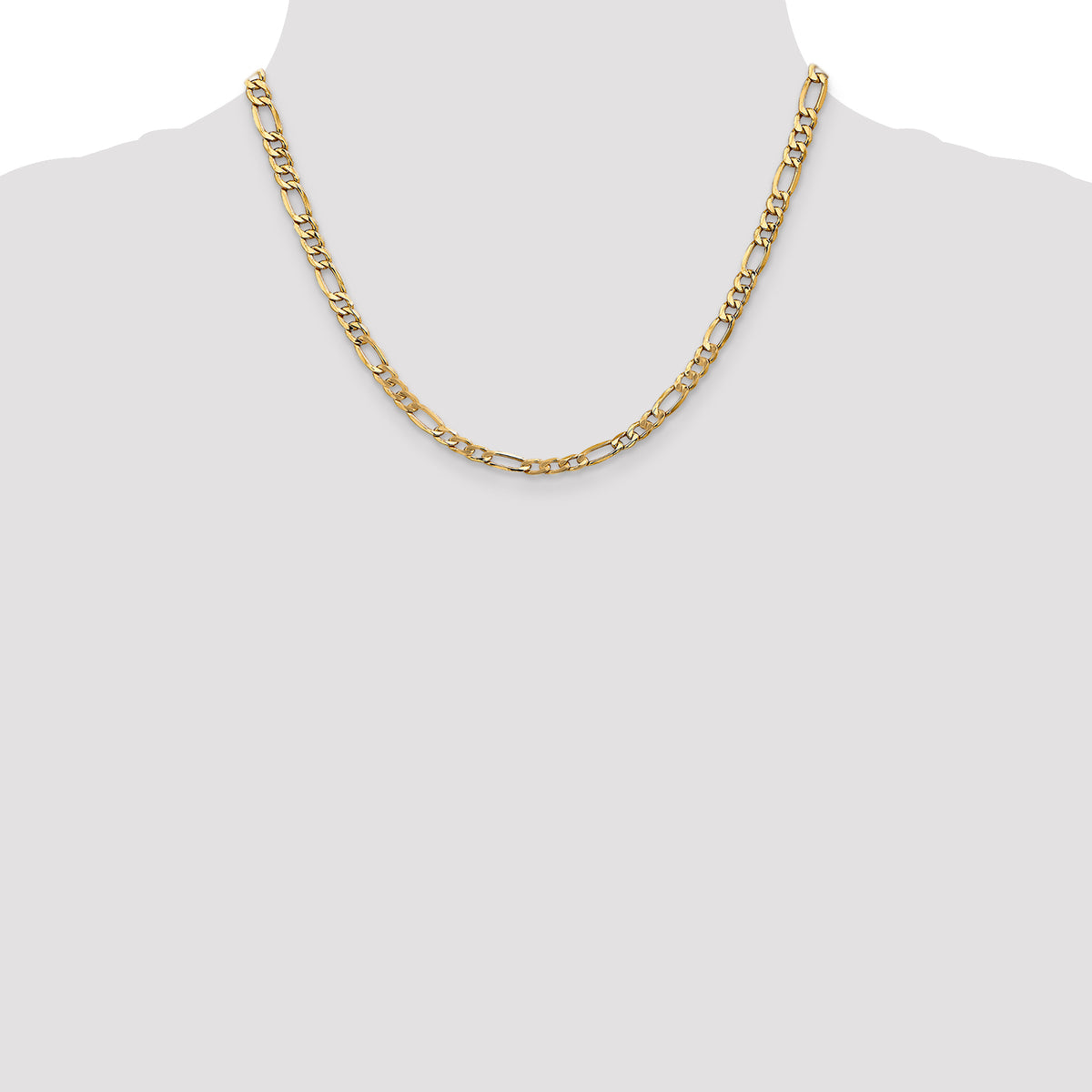 Gold (10K & 14K) Semi-Solid Figaro Chain - 14k Yellow Gold / 18 in / 5.75 mm