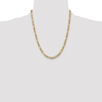 Gold (10K & 14K) Semi-Solid Figaro Chain - 14k Yellow Gold / 22 in / 5.75 mm