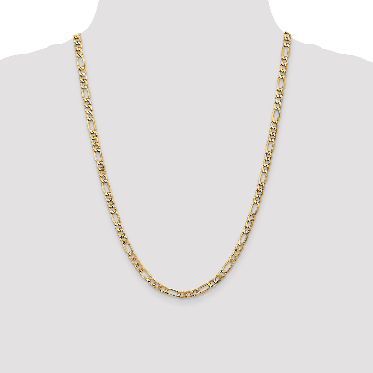 Gold (10K & 14K) Semi-Solid Figaro Chain - 14k Yellow Gold / 24 in / 5.75 mm