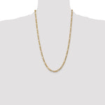 Gold (10K & 14K) Semi-Solid Figaro Chain - 14k Yellow Gold / 26 in / 5.75 mm