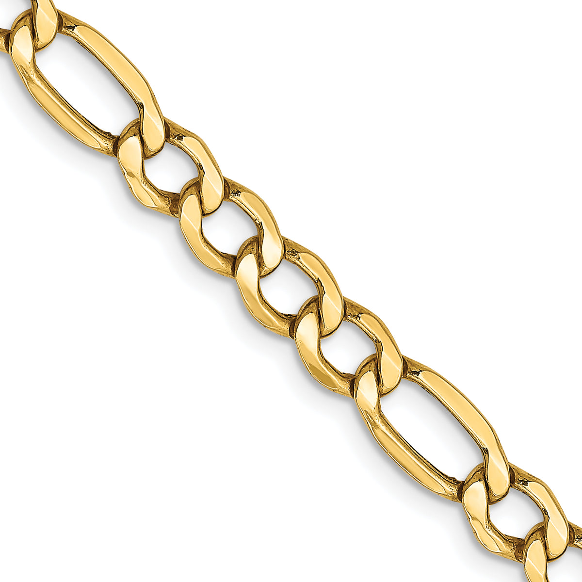Gold (10K & 14K) Semi-Solid Figaro Chain - 14k Yellow Gold / 16 in / 5.75 mm