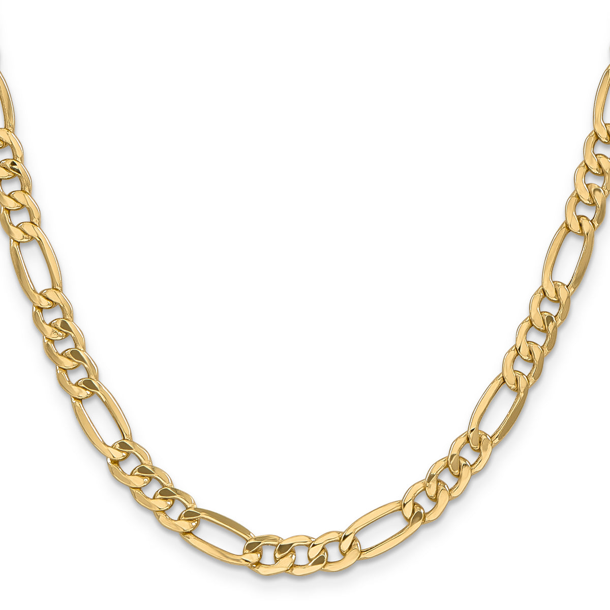 Gold (10K & 14K) Semi-Solid Figaro Chain - 14k Yellow Gold / 18 in / 6.25 mm