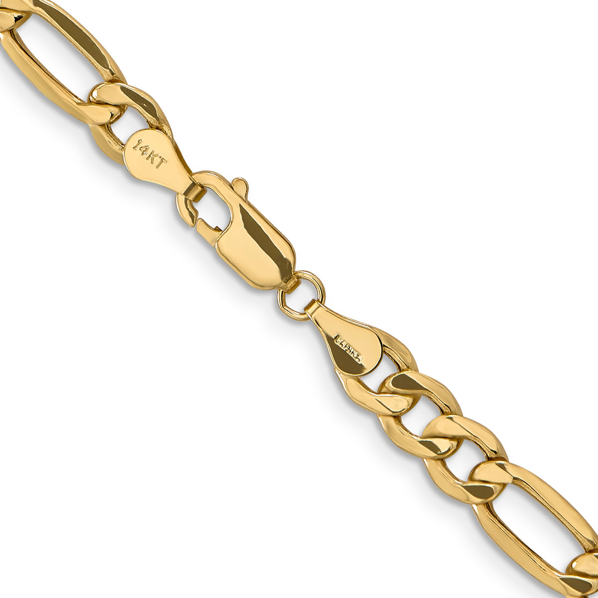 Gold (10K & 14K) Semi-Solid Figaro Chain - 14k Yellow Gold / 18 in / 6.25 mm