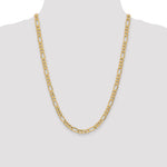 Gold (10K & 14K) Semi-Solid Figaro Chain - 14k Yellow Gold / 24 in / 6.25 mm