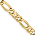 Gold (10K & 14K) Semi-Solid Figaro Chain - 14k Yellow Gold / 18 in / 6.25 mm