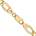 Gold (10K & 14K) Semi-Solid Figaro Chain - 14k Yellow Gold / 18 in / 7.3 mm