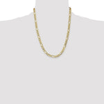 Gold (10K & 14K) Semi-Solid Figaro Chain - 14k Yellow Gold / 22 in / 7.3 mm