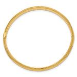 14k Yellow Gold Children's Florentine 5mm Hinged Bangle Bracelet, view 2