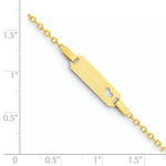 14K Polished Cut-out Heart 18x5mm Plate 6 inch ID Bracelet