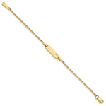 14K Polished Cut-out Heart 18x5mm Plate 6 inch ID Bracelet