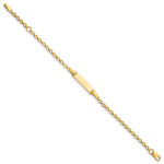 14k Polished Solid Chain/Solid Plate Fancy Link 16x5mm Plate 6 inch ID Bracelet