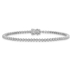 14k White Gold Lab Grown Diamond VS/SI+ G+ Round Tennis Bracelet - 1 ctw.