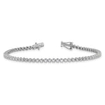 14k White Gold Lab Grown Diamond VS/SI+ G+ Round Tennis Bracelet - 1 ctw.