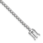 14k White Gold Lab Grown Diamond VS/SI+ G+ Round Tennis Bracelet - 1 ctw.