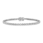 14k White Gold Lab Grown Diamond VS/SI+ G+ Round Tennis Bracelet - 2 ctw.
