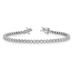14k White Gold Lab Grown Diamond VS/SI+ G+ Round Tennis Bracelet - 2 ctw.