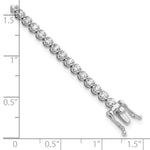 14k White Gold Lab Grown Diamond VS/SI+ G+ Round Tennis Bracelet - 2 ctw.