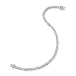 14k White Gold Lab Grown Diamond VS/SI+ G+ Round Tennis Bracelet - 1 ctw.