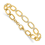 14k 1/2 carat Lab Grown Diamond VS/SI+ G+ Oval Link 6.75 inch with .25 inch extension Bracelet