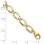 14k 1/2 carat Lab Grown Diamond VS/SI+ G+ Oval Link 6.75 inch with .25 inch extension Bracelet