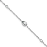 True Origin 14K White Gold 1/2 carat Lab Grown Diamond VS+ F+ 6.5 in with 1in Adjustable Extender Bracelet