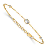 True Origin 14K Yellow Gold 3/8 carat Lab Grown Diamond VS+ F+ 6.5 in with 1in Adjustable Extender Bracelet