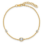 True Origin 14K Yellow Gold 3/8 carat Lab Grown Diamond VS+ F+ 6.5 in with 1in Adjustable Extender Bracelet
