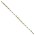 Gold Floral Diamond & Gemstone Bracelet - 14k Yellow Gold / None