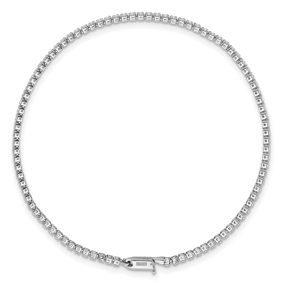 Lab Grown Diamond Tennis Bracelet - 14k White Gold / 1-1/3 ctw. / Si Round