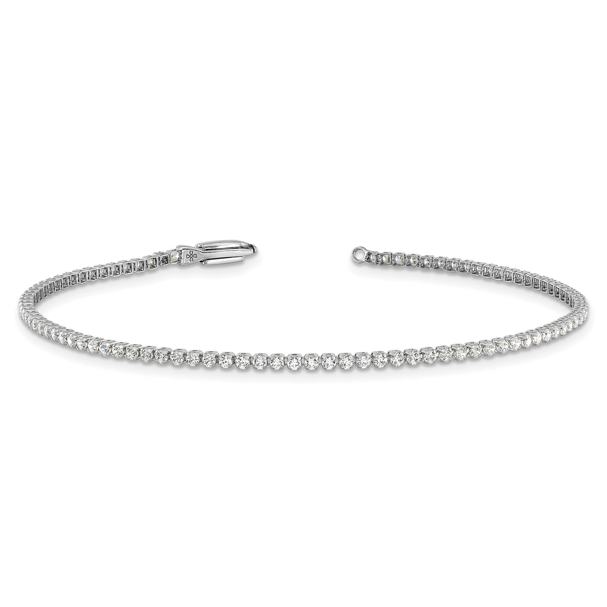 Lab Grown Diamond Tennis Bracelet - 14k White Gold / 1-1/3 ctw. / Si Round