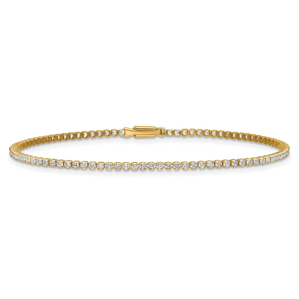 Lab Grown Diamond Tennis Bracelet - 14k Yellow Gold / 1-1/3 ctw. / Si Inch