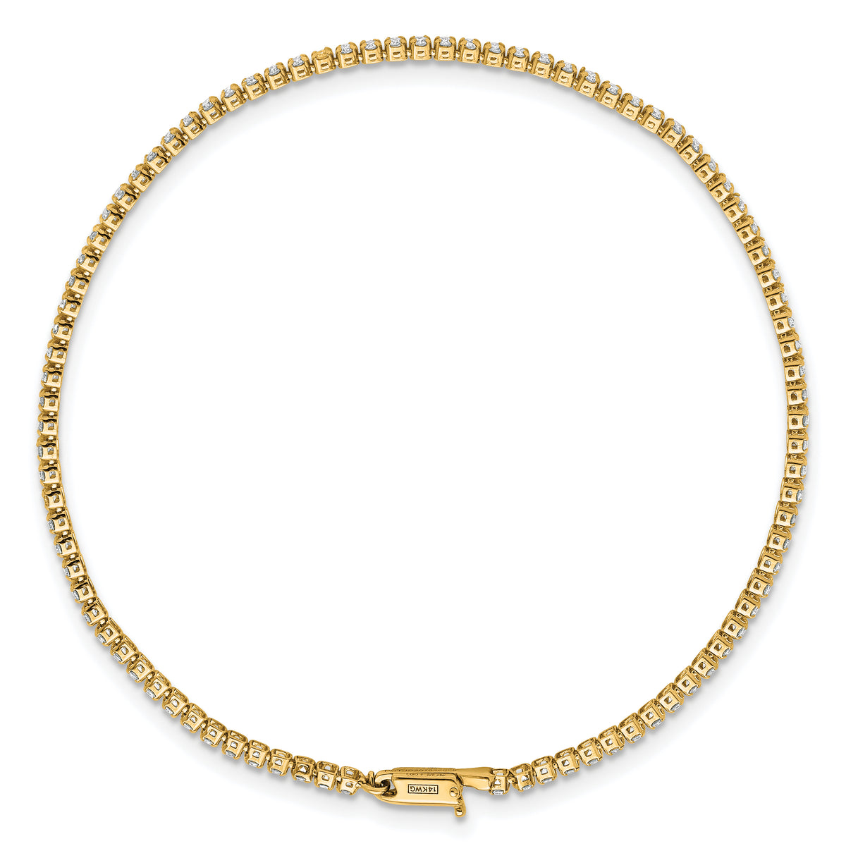 Lab Grown Diamond Tennis Bracelet - 14k Yellow Gold / 1-1/3 ctw. / Si Inch