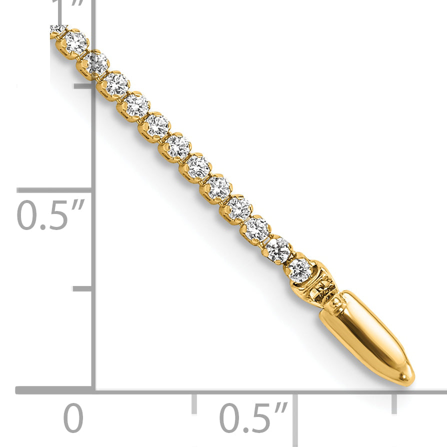 Lab Grown Diamond Tennis Bracelet - 14k Yellow Gold / 1-1/3 ctw. / Si Inch