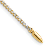 Lab Grown Diamond Tennis Bracelet - 14k Yellow Gold / 1-1/3 ctw. / Si Inch