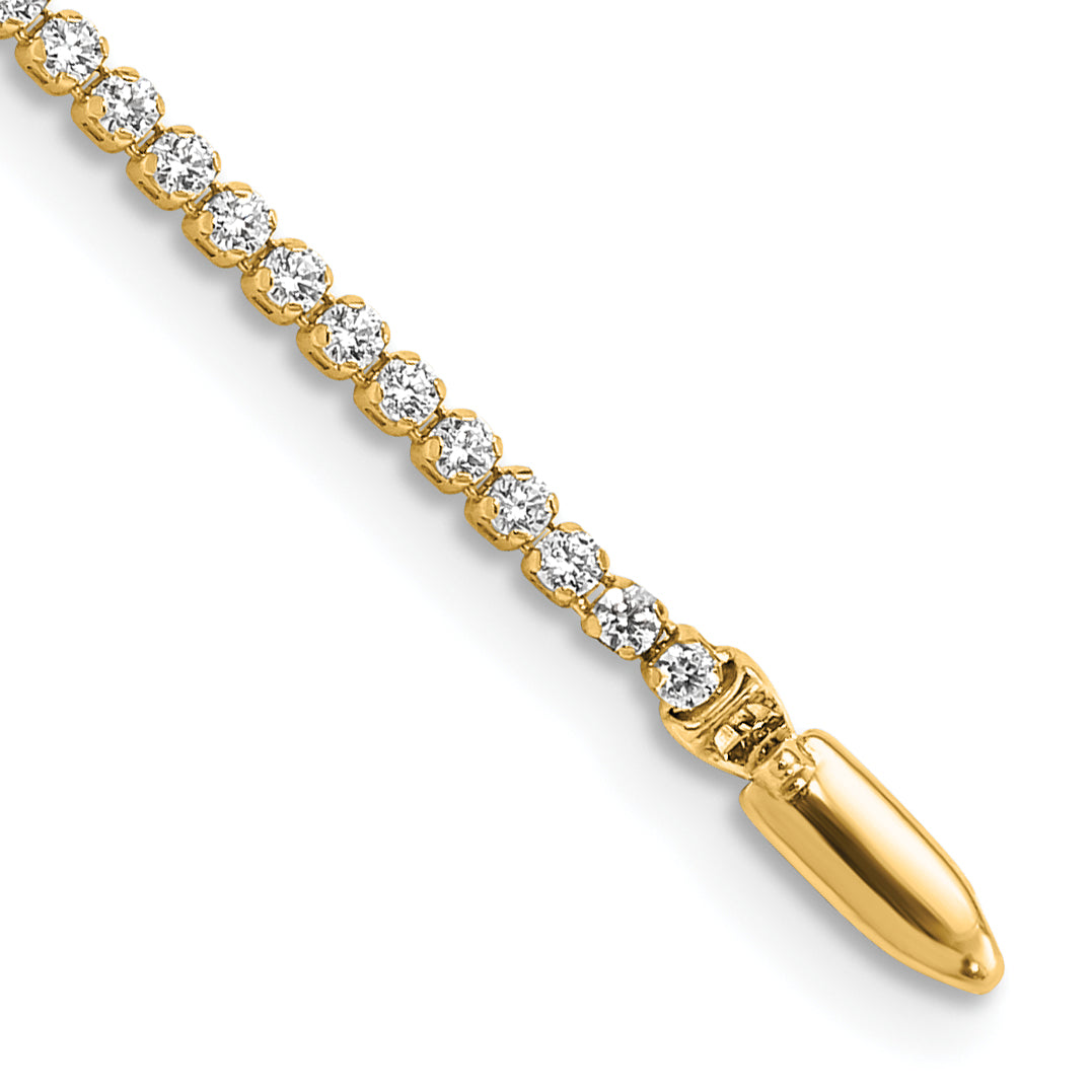 Lab Grown Diamond Tennis Bracelet - 14k Yellow Gold / 1-1/3 ctw. / Si Inch