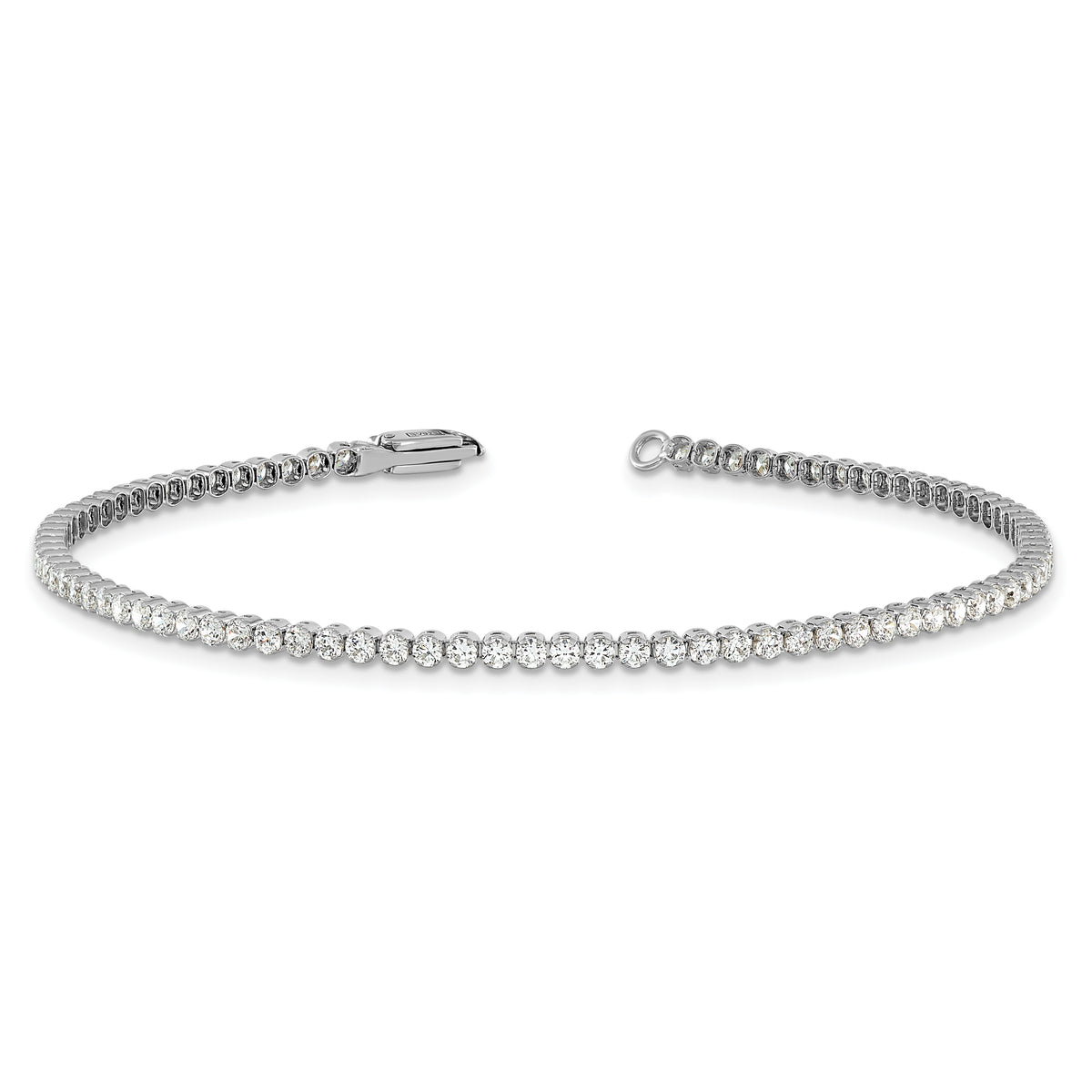 Lab Grown Diamond Tennis Bracelet - 14k White Gold / 2-1/8 ctw. / Si Round