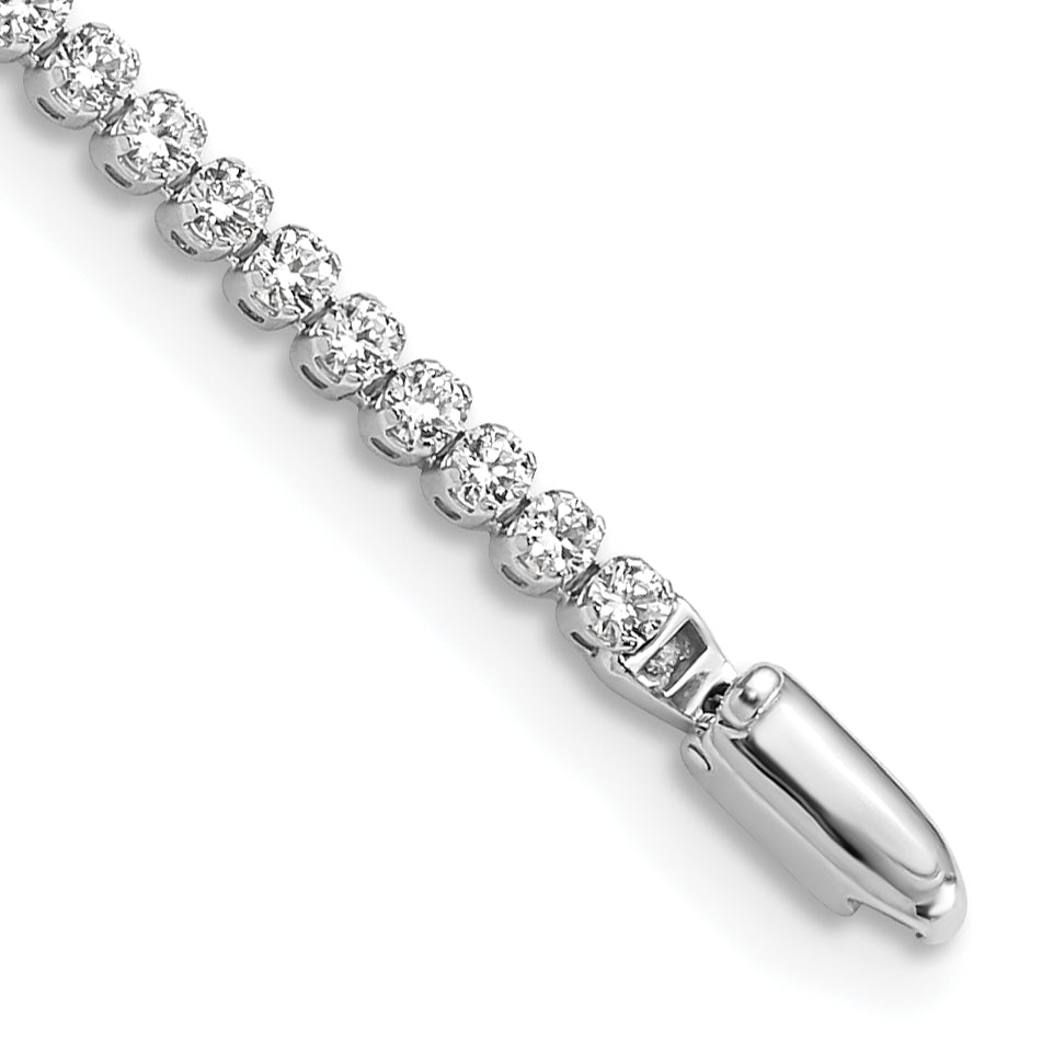 Lab Grown Diamond Tennis Bracelet - 14k White Gold / 2-1/8 ctw. / Si Round