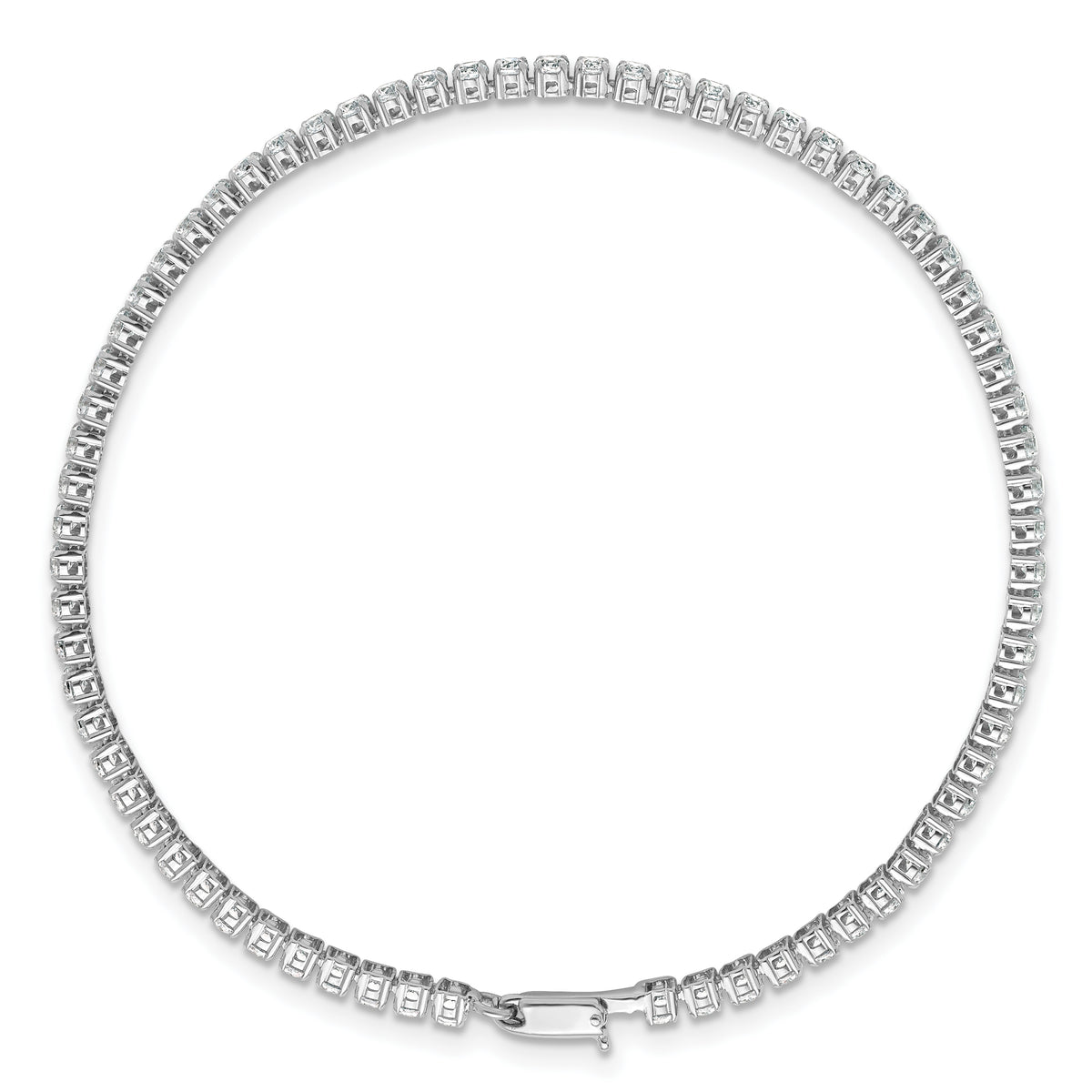 Lab Grown Diamond Tennis Bracelet - 14k White Gold / 3-1/5 ctw. / Round