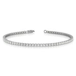 Lab Grown Diamond Tennis Bracelet - 14k White Gold / 3-1/5 ctw. / Round