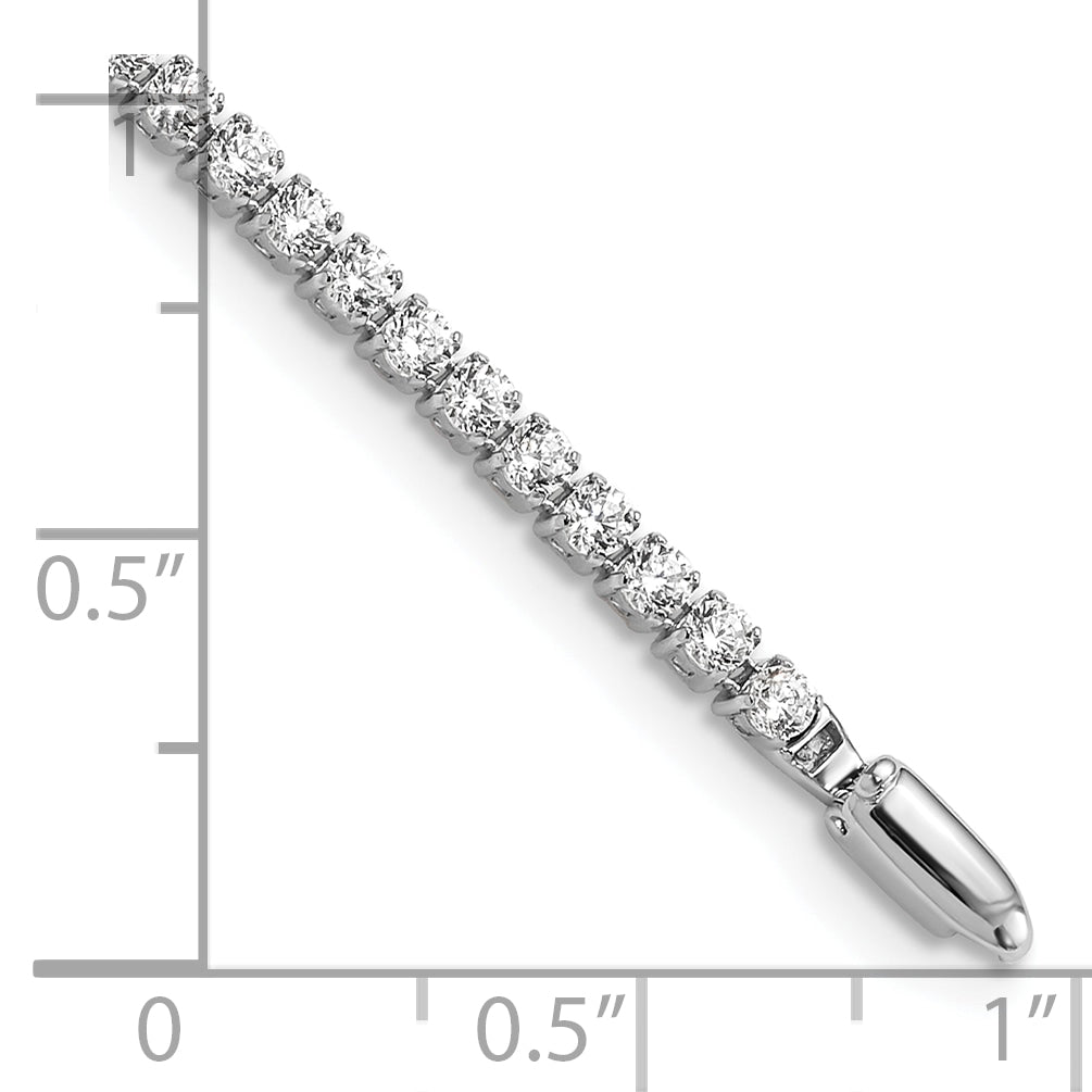 Lab Grown Diamond Tennis Bracelet - 14k White Gold / 3-1/5 ctw. / Si Round