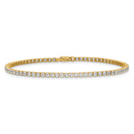 Lab Grown Diamond Tennis Bracelet - 14k Yellow Gold / 3-1/5 ctw. / Si Round
