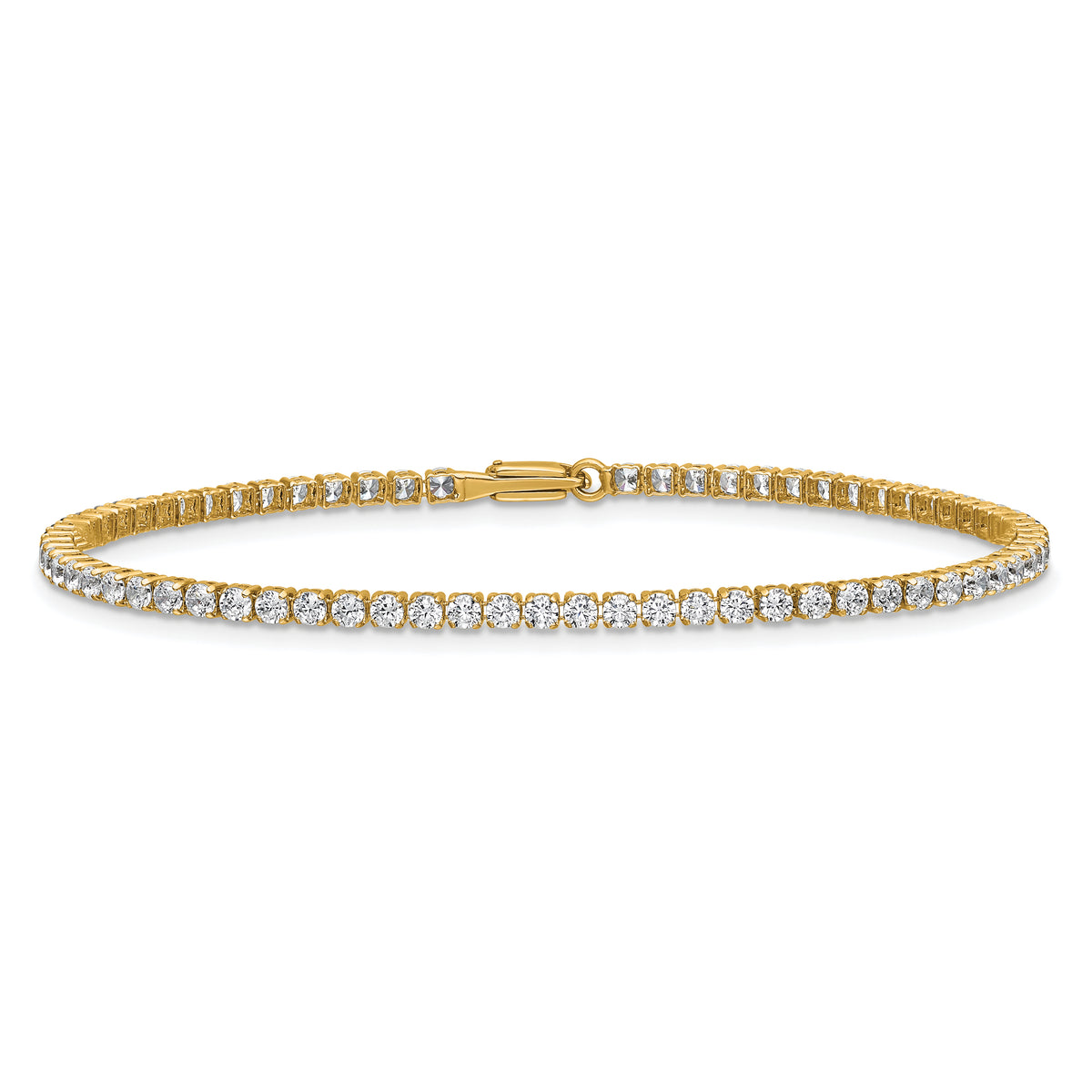 Lab Grown Diamond Tennis Bracelet - 14k Yellow Gold / 3-1/5 ctw. / Si Round
